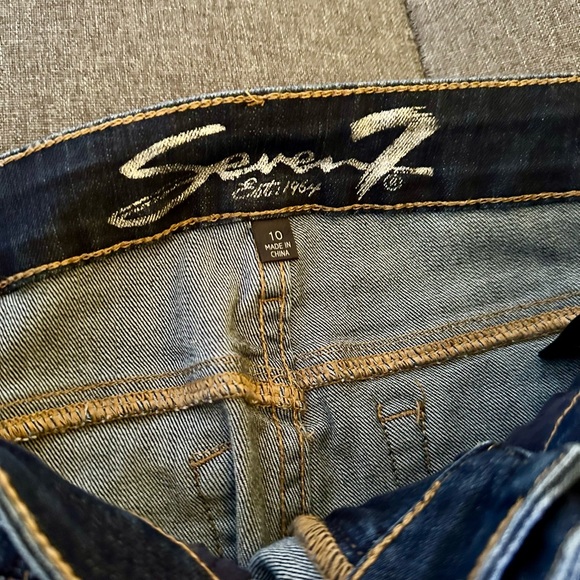Seven7 for All Mankind Jeans Straight Leg with Ankle Zipper - Picture 8 of 9
